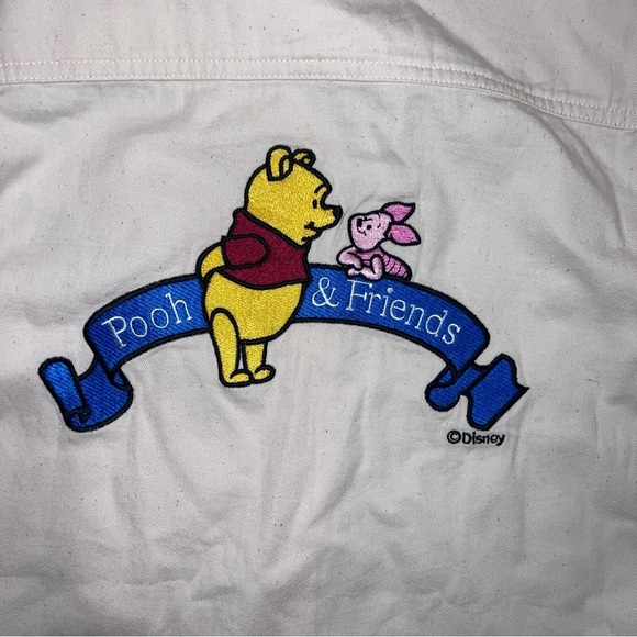 Disney Tops - VINTAGE DISNEY WINNIE THE POOH Embroidered Button Down Shirt Large L Y2K Neutral
